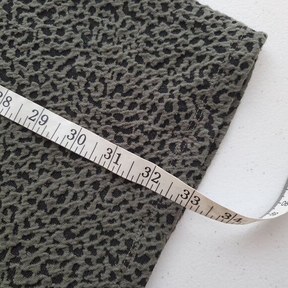 Loft Small Petite SP Green Black Textured Sheath Dress Pockets Short sleeve - Picture 6 of 10